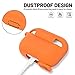 ATUAT AirPods Pro 1st/2nd Generation Case Cover, Protective Silicone Skin Accessories with Keychain for Women Men for Apple AirPods Pro 2019/2022 Charging Case,Front LED Visible-Bright Orange