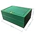 Imagen de ROUREOX Caja Reloj Mujer Cuero Verde Estuche Madera Individual Almacenamiento Cojín Suave Joyas para Rolex Submariner