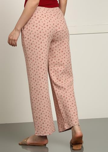 Image of Alan Jones Clothing Women's Straight Fit Mid Rise Solid Stretch Waffle Straight Pants