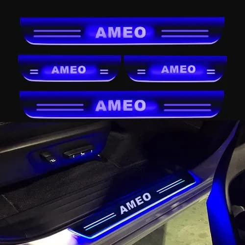 Image of Door Sill /Foot Step Stainless Steel Plates Compatible with Volkswagen Ameo (Set of 4 Pcs)