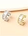 AnnBabic CZ Ear Cuffs Plated in 14K Gold for Women - Hoop Conch Cuff Earrings for Men - Sparkle Rhinestones Clip On Wrap Earrings