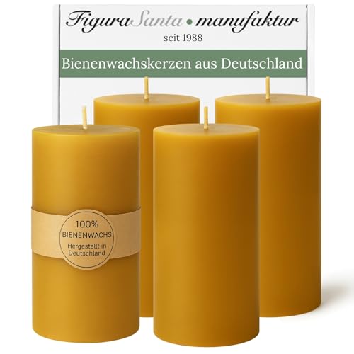 Figura Santa Bienenwachskerzen Adventskerzen 4er Set Kerzen...