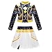 Juebm Girls Halloween Outfit Kids Singer Fashion Outerwear & Shirt & Dress 7-8Y
