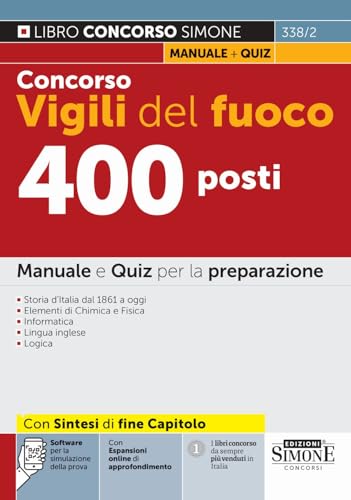 Concorso Vigili del fuoco 400 posti - Manuale e Quiz per la preparazione