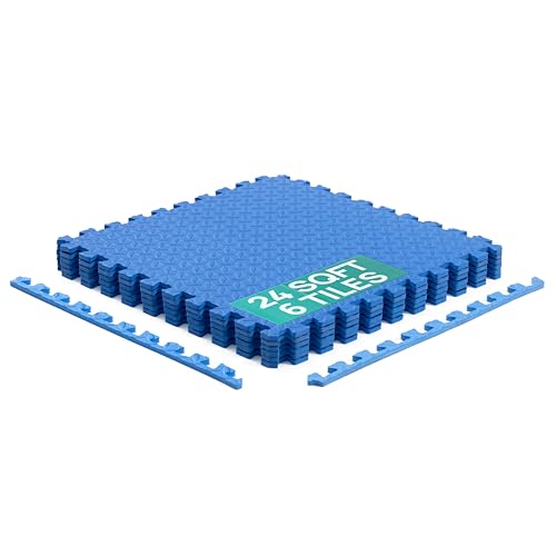 Yes4All 60x60 cm hasta 11,1 m² Juego 6/12/30 Baldosas de espuma EVA, alfombra de espuma, alfombra de gimnasio, alfombra de enclavamiento, suelo de garaje, piscina al aire libre, bañera de hidromasaje