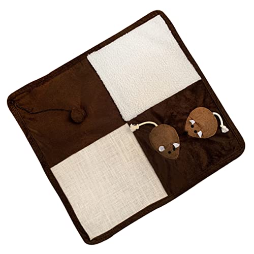 iplusmile 猫研削マット 子猫の爪とぎパッド 猫の杖 室内猫用猫用品 猫のパズル ペットのおもちゃ ペット家具プロテクター 子猫のおもちゃ 猫引っ掻き マタタビのおもちゃ ゴミ Coffee