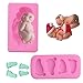 Silicone Fondente Stampo Bambino 2pezzi Stampo Silicone Piedi Del Bambino Stampi Per Fondente In Silicone 3d Per Feste Di Compleanno Stampi Diy Strumento Di Decorazione Di Cottura Cioccolato Caramelle