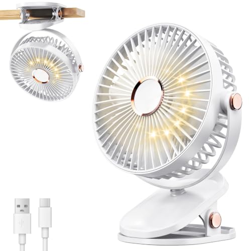 Clip on Fan with LED Light