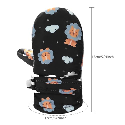 Guantes de nieve impermeables para niños con forro polar térmico 3