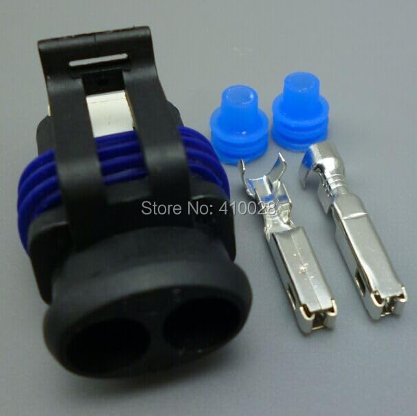 2 Pin Oil Injector Plug Waterproof Automotive Connector Cable Electrical Clip Auto Socket - (Color Name: 5set)