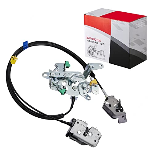 Image of SYERAL Door Lock Latch & Cable Driver Side Rear Left 6C3Z-28264A01-A Compatible with 1999-2007 F-250 F-350 Super Duty Upper and Lower Latches Assembly