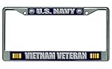 U.S. Navy Vietnam Veteran Chrome License Plate Frame