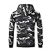 Overdose OtoñO Invierno De Manga Larga Camuflaje Gris Sudadera De Los Hombres...