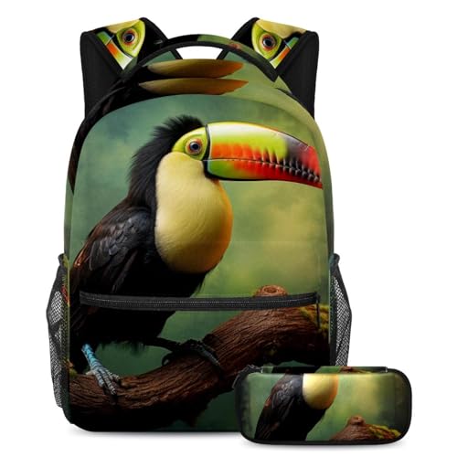 Sac à dos grande capacité et trousse pour ranger toutes les affaires d'école
