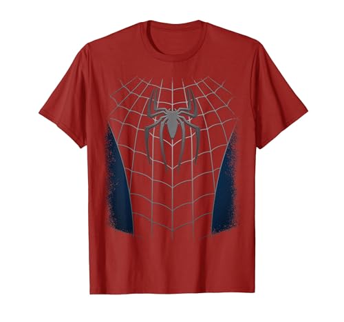 Marvel Friendly Neighborhood Spider-Man No Way Home Costume T-Shirt, Homme, Canneberge, S