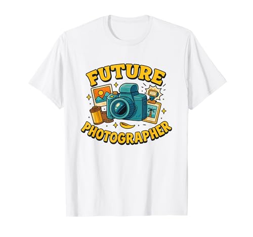Future Photographer Creative Camera Kids Career Imagination T-Shirt