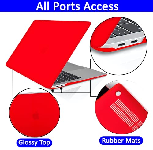 Image of Case Compatible with MacBook Pro 14 inch Case 2026 2025 2024-2021 M5 M4 M3 M2 M1 A3434 A3112 A3185 A3401 A2918 A2992 A2779 A2442Plastic Hard Shell Cover Case, Matte Red