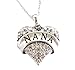 Nana Clear Crystals Silver Chain Fashion Heart Necklace Jewelry