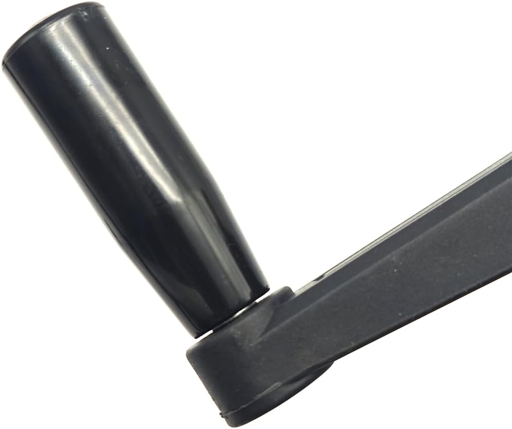 3.15"" Nylon Crank Handle Drill Press Revolving Handle with Round or Square Installation Hole Smooth 360 Degree Operation for Industry Lathe Milling Grinding Machine (Round Hole 10x80), Black