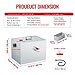 Happybuy Commercial Grease Trap - 8 LBS, Top Inlet, Under Sink, Stainless Steel, 2.8 GPM, for Restaurant, Canteen, Home Kitchen