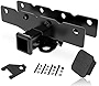 OEDRO 2' Rear Towing Trailer Hitch Receiver Compatible with 2018-2022 Jeep Wrangler JL JLU 2 Door & 4 Door (NOT for 2018 JK Models), Tow Combo (Hitch Cover Included)