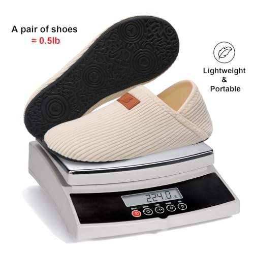 Image of Fires Womens Mens Slippers with Rubber Sole Soft-Lightweight House Slipper Socks Around House Shoes Non Slip Indoor /Outdoor