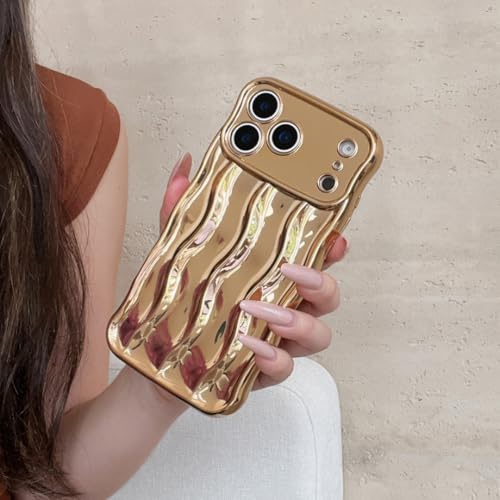 RNOZX For iPhone 16 Plus�p�����P�[�X �X�g���C�v�E�F�[�u���b�L���H �J�[������J�o�[�iFor iPhone 16 Plus�p/�S�[���h�j