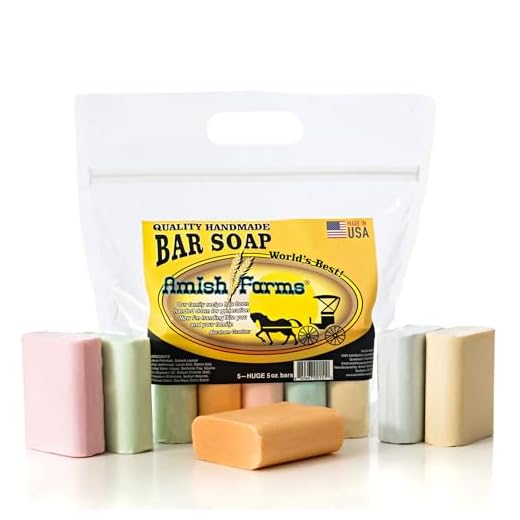 Amish Farms Soap Bar with All Natural Bentonite Clay | Made in USA, Vegan Moisturizing for Sensitive Skin | Women & Mens Face & Body Bath Soap for Shower | Clean Scent | 5 Ounce Each (5 Bars)
