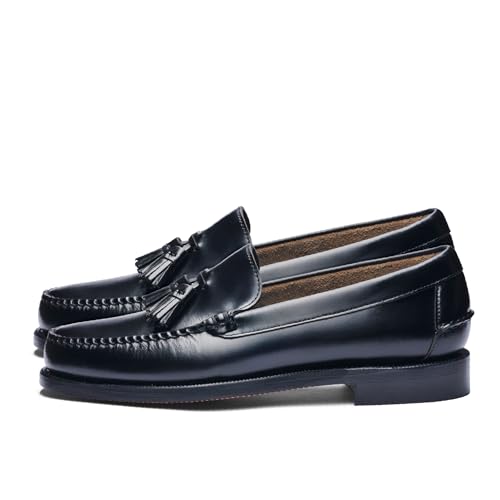Sebago Para Hombre. 7001R20 Mocasines De Piel CláSicos Will Negro (45), Plano, Ninguno, Casual, Fiesta