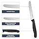 targzier Frühstücksmesser 4 Stück,Hochwertiges Brötchenmesser Set,Scharfe Messer mit Wellenschliff,Edelstahl Schneidemesser,Kunststoffgriff Tomatenmesser,Schwarzes Messerset