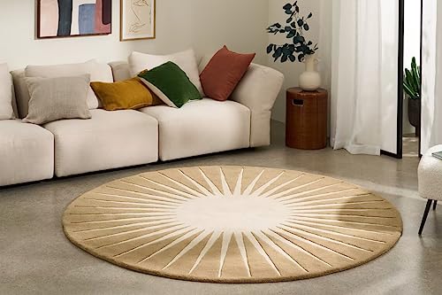 Som Rugs HB-010 Round Rug Hand-Tufted 100% Wool Handmade Area Rug Carpet cover