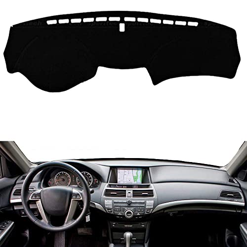 N2Qnice Car Auto Dashboard Cover Compatible with Honda Accord 2008 2009 2010 2011 2012 Left Hand Drive Dashmat Pad Carpet Dash Mat