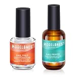 Modelones Professional Gel Nail Polish Primer, 2Pcs 15ml Acid Free Natural Nail Prep Dehydrate, Air Dry Superior Bonding Primer for Acrylic Powder Supplies Set