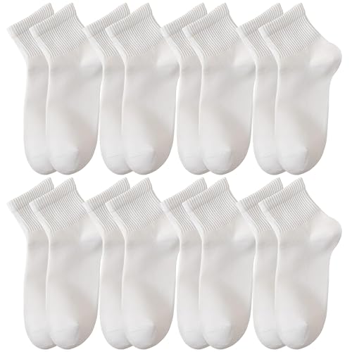 Womens Crew Ankle Socks 8 Pairs Thin Cotton Athletic Casual Socks for Women Gym Running Sports