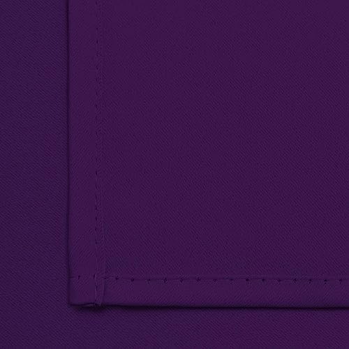 Yakamok Blackout Curtains Room Darkening Thermal Insulated Window Panels,Solid Grommet Top Drapes for Bedroom/Living Room(70Wx84L, Purple, 2 Panels)