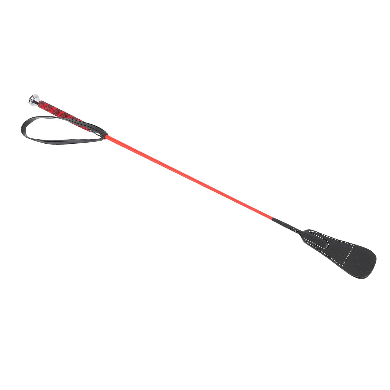Frustino da Dressage Professionale da Equitazione Frustino da Dressage Attrezzatura Equestre 68 Cm con Cinturino da Polso in Gomma Punta in Pelle Allenamento e Salto Ostacoli