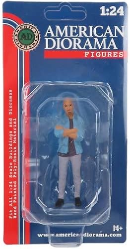 Miniatura 7 de American Diorama Car Meet 3 Figura 6, azul 76431 - Figura 124 a escala - Accesorio de diorama