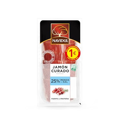 Navidul - Lonchas de jamón curado reducido en sal, 45g