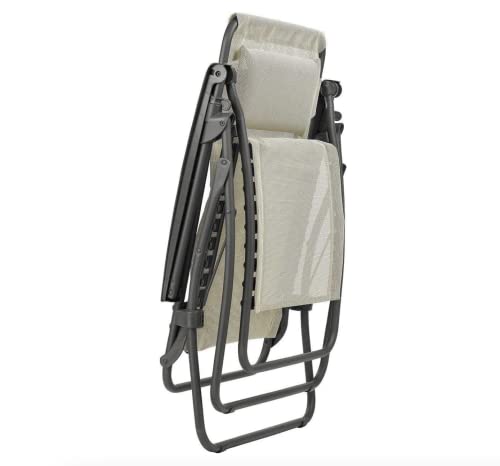 Lafuma R-Clip Zero Gravity Patio Recliner (Seigle Grey Batyline Canvas) Outdoor Folding Lounge Chair #TOP1