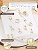 Ohrringe Gold Silber Ohrstecker Creolen Wasserfest - Hypoallergene Chirurgenstahl Piercing Ohr 14K Vergoldet Medizinische Ohrstecker Goldene Ohrringe Damen Conch Tragus Helix Piercing Golden Grobe #4