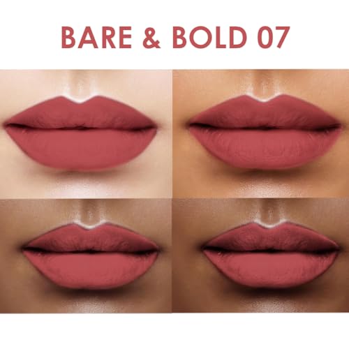 Image of One Wish Creamy Matte Lipstick Long Lasting for Women - Bare & Bold Shade 07 | Full Coverage | Creamy Formula | Vitamin E, Almond Oil & Shea Butter for Moisturising Lip | 8 Hrs Lasting | Smooth Finish | 3.8 gm
