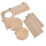 MOTHNUR 跳板踏台 ペット用自然踏み台 安定構造 耐久性良好 ハムスター チンチラ モモンガ用遊び場 飼育ケージ内設置可能