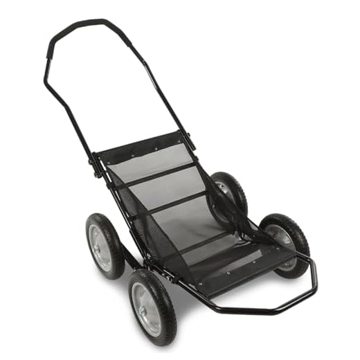 G-PLUS 500 Pounds Capacity Foldable Multi Use Deer Game Recovery Cart Utility Gear Dolly with 4 Oversized Wheels All Terrain Cart Black