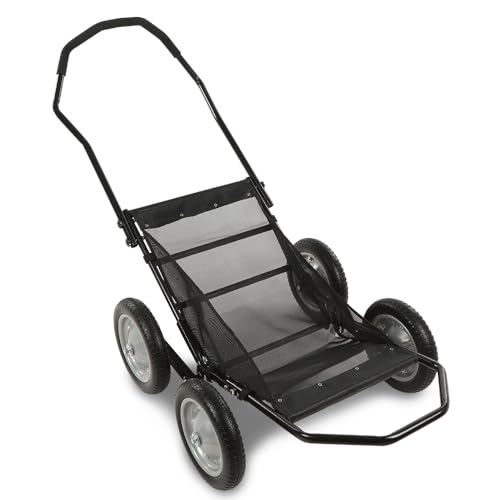 G-PLUS 500 Pounds Capacity Foldable Multi Use Deer Game Recovery Cart Utility Gear Dolly with 4 Oversized Wheels All Terrain Cart