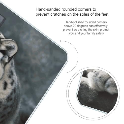 Báscula Digital Snow Leopard de Vidrio Templado para Baño miniatura 4