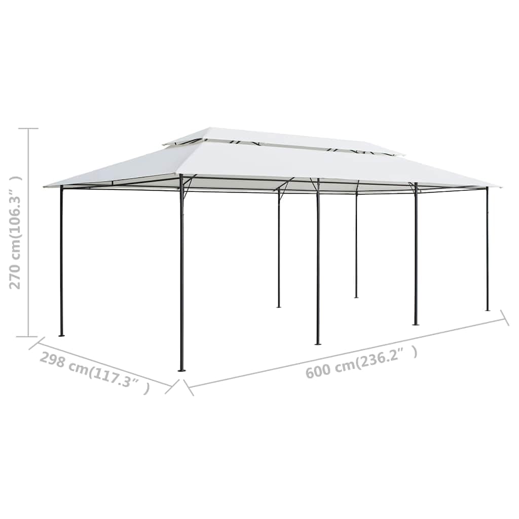 Tienda de campaña para jardín al aire libre (600 x 298 x 270 cm, 180 g/m², pabellón para campamento, boda, fiesta, mercado, playa