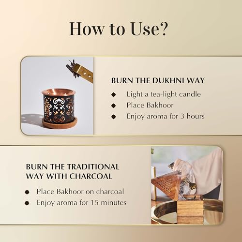 Oud Ya Aini Muattar Bakhoorعود يا عيني معطر بخور by Dukhni | 1 jar X 40 Grams | Arabic Bakhoor Incense | Aromatic Wood Chips | Deep Amber Oud Blend | Perfect for Festive Gifting Item for Family