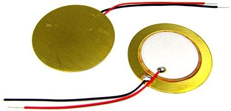 JMAF 12Pcs 27mm Piezo Discs Leads Mic Drum Trigger Acoustic Pickup CBG Guitar