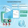 KAISAL AC Manifold Gauge Set, Digital AC Recharge Kit for R134A,R410A,R32,R22, 92 Refrigerants HVAC Manifold Gauge for Auto & Air Conditioner Freon Charging,1.5 M Refill Hoses, Couplers #5