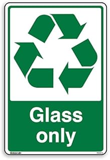Glass Only - Recycling Sign - Self Adhesive Sticker (A4-210mm x 297mm)